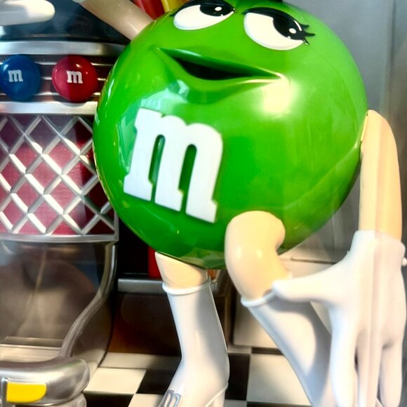M&M's ROCK'N ROLL CAFE DISPENSER Candy M&M Red & Green Characters Minty! 1st ed. - Picture 10 of 13